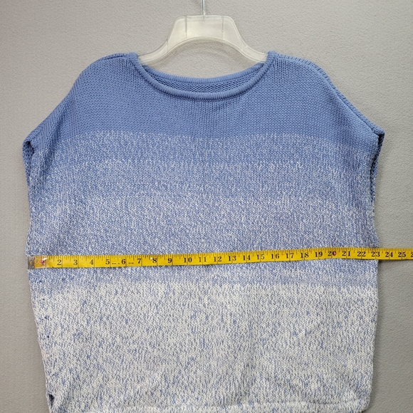 VINCE OMBRE BLUE COCOONO MARLED KNIT SWEATER TOP, SIZE XS - Picture 7 of 8